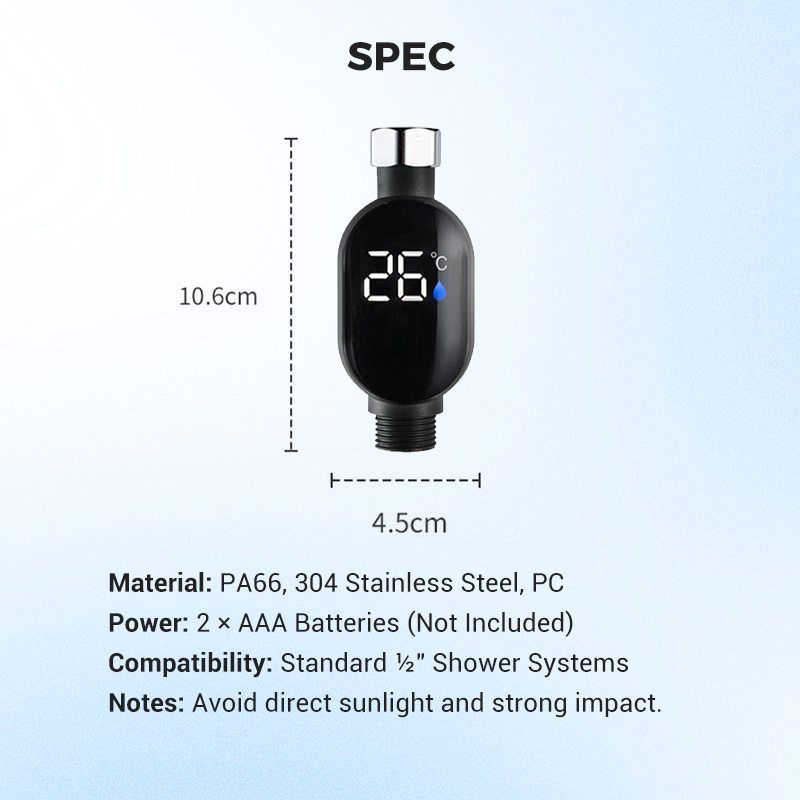 ๐ก๏ธ Shower Thermometer - Instant Digital Display, Waterproof & Easy Install for Safe Bathing ๐ถ๐ฆ