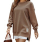 🔥2025 HOT SALE🔥 Long Sleeve Pullover Zipper Slit Casual Sweatshirt Dress