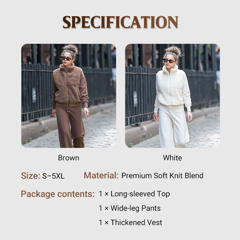 Your New Go-To Winter Outfit – 3-Piece Warm Knit Lounge Set That Keeps You Cozy, Chic & Confident All Day ❄️