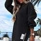 🔥2025 HOT SALE🔥 Long Sleeve Pullover Zipper Slit Casual Sweatshirt Dress