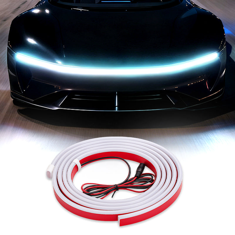 🔥【Dynamic Scan HoodBeam Kit】Light Up Your Hood With Hypnotic Smooth Scanning Effects! ✨🚗