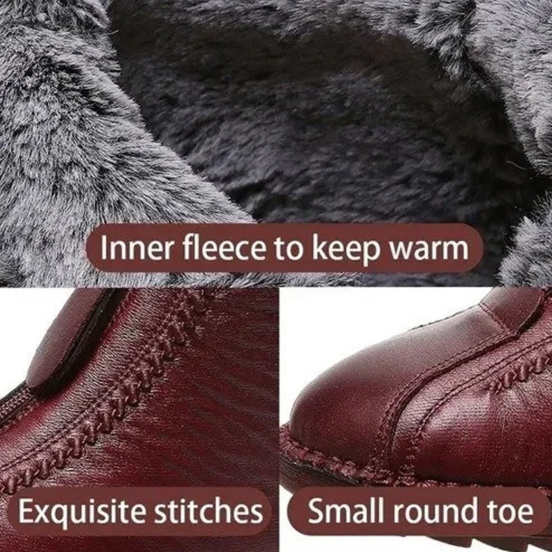 👢 Women's Winter Ankle Boots - Thermal Insulated & Water-Resistant with Side Zipper for Easy On/Off ❄️🛍️