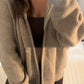 Women's Zip Up Hooded Knitted Cardigan