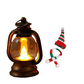 Mini Snowman Lantern with Hats and Scarves